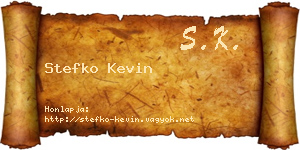 Stefko Kevin névjegykártya
